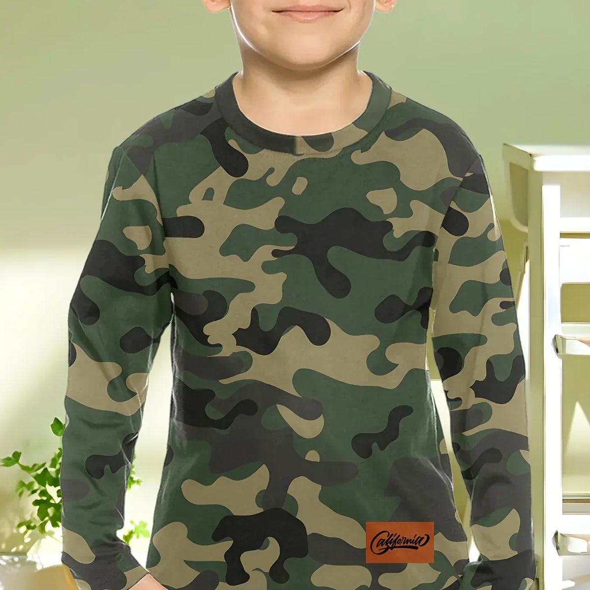 Camiseta Infantil Manga Longa Estampada