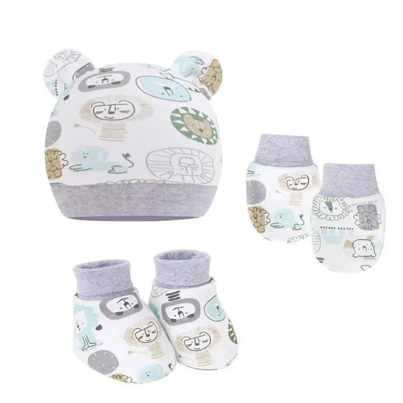 Kit Para Bebe Meia + Luva + Touca