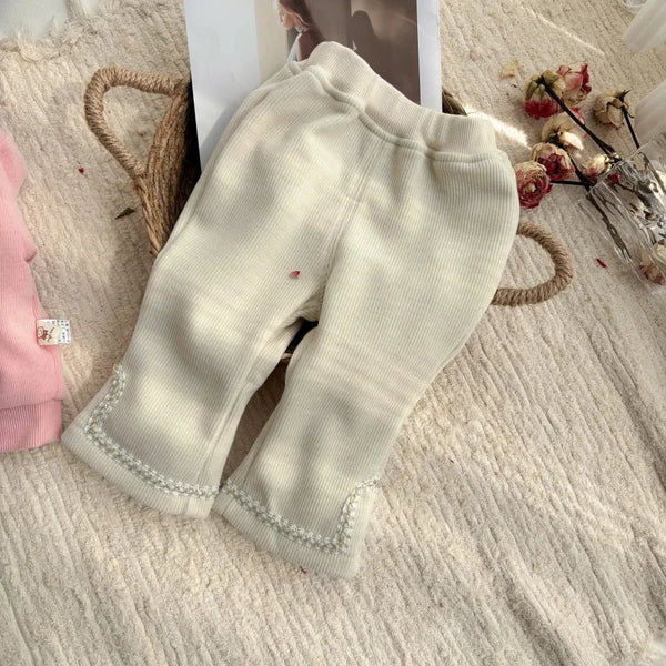 Conjunto Bebê menina 2 Peças Blusa Manga Longa com Aplique Coelhinho e Calça Comprida