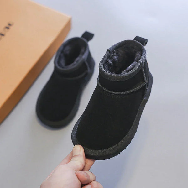 Bota Bebê Unissex Cano Curto Forrada com Pelúcia para Inverno