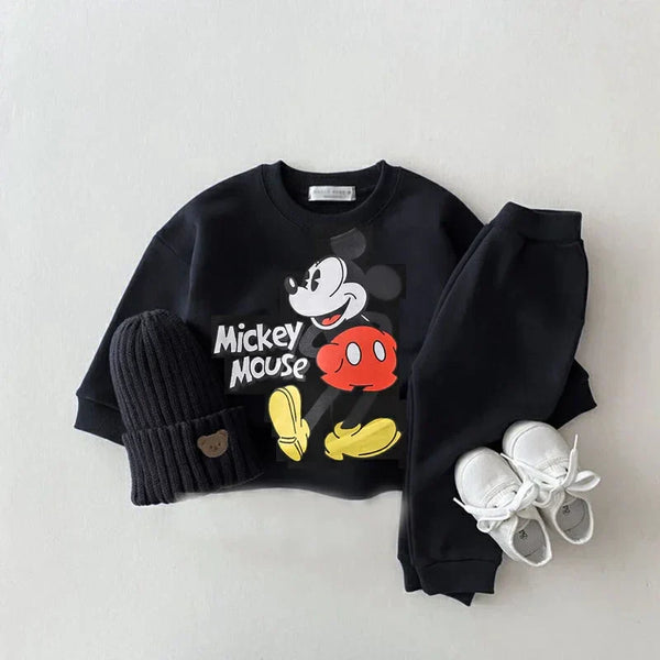 Conjunto Bebê Menina Blusa Gola Redonda e Calça com Punho