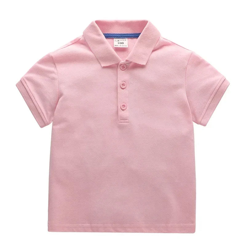 Camisa Polo Infantil Básica Manga Curta Lisa