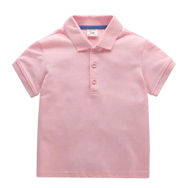 Camisa Polo Infantil Básica Manga Curta Lisa