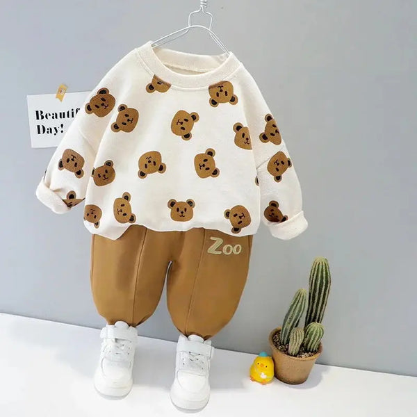 Conjunto Infantil Moletom Menino 2 Peças Blusa Manga Longa e Calça